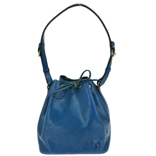 Louis Vuitton Petit Noe Handbag Epi Leather, BLUE, LEATHER, Shoulder bag