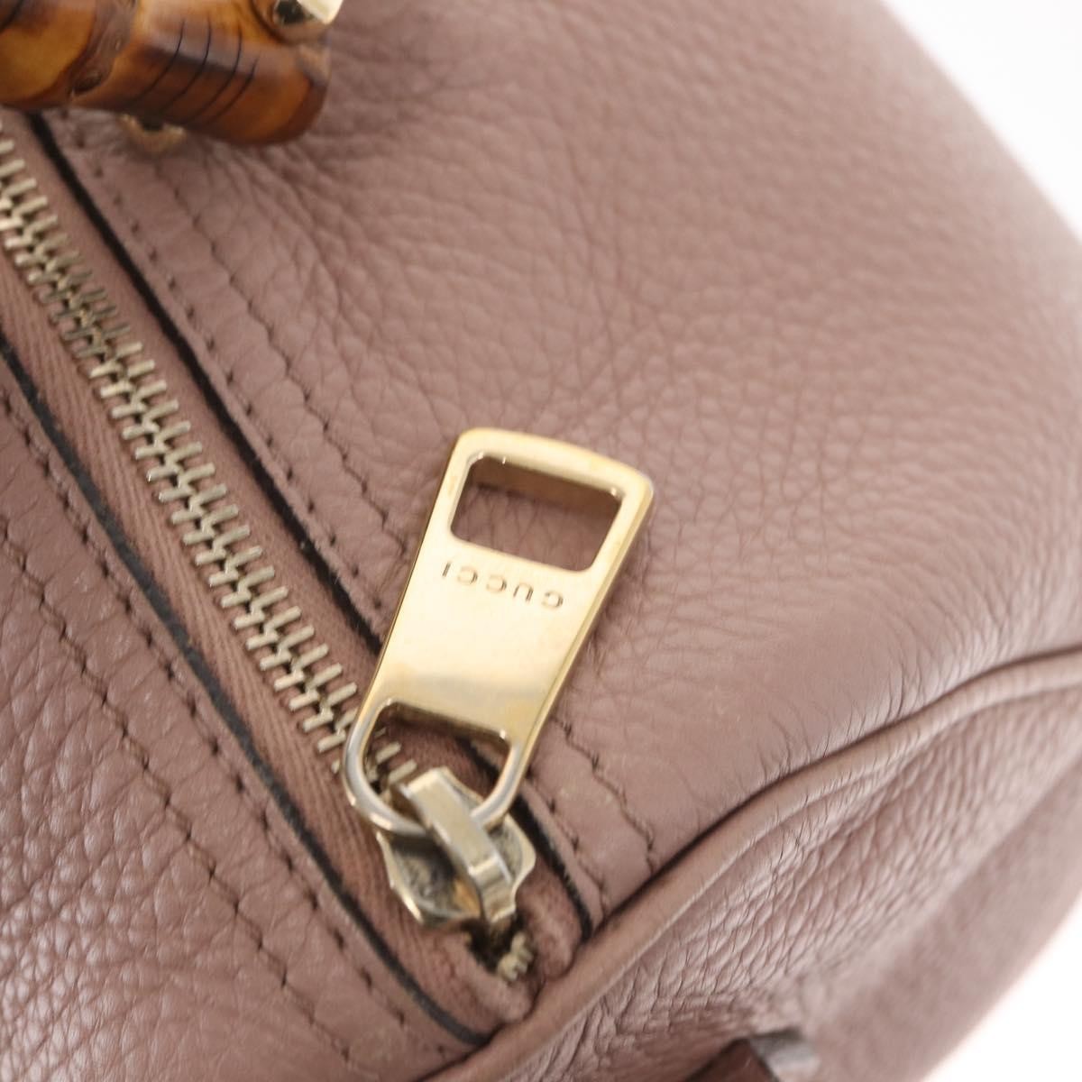 Gucci Bamboo Shopper Tote Leather, PINK, LEATHER, Handbag