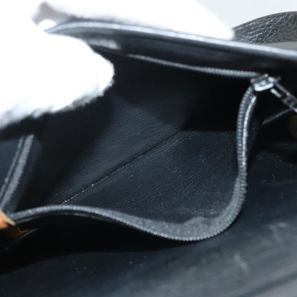 Christian Dior Vintage Trotter Crossbody Bag Leather, BLACK, LEATHER, Clutche & pouche