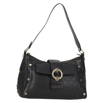 Bvlgari Chandra Top Handle Bag Leather, BLACK, LEATHER, Shoulder bag