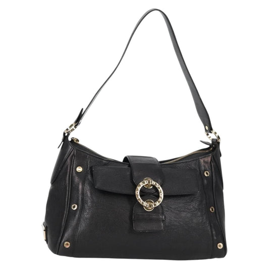 Bvlgari Chandra Top Handle Bag Leather, BLACK, LEATHER, Shoulder bag