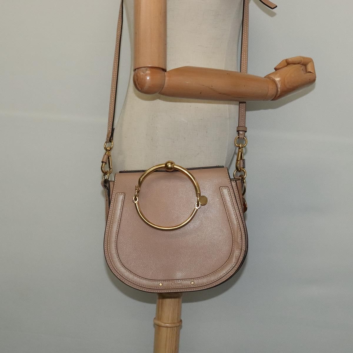 Chloe Nile Crossbody Bag Leather, PINK, LEATHER, Shoulder bag