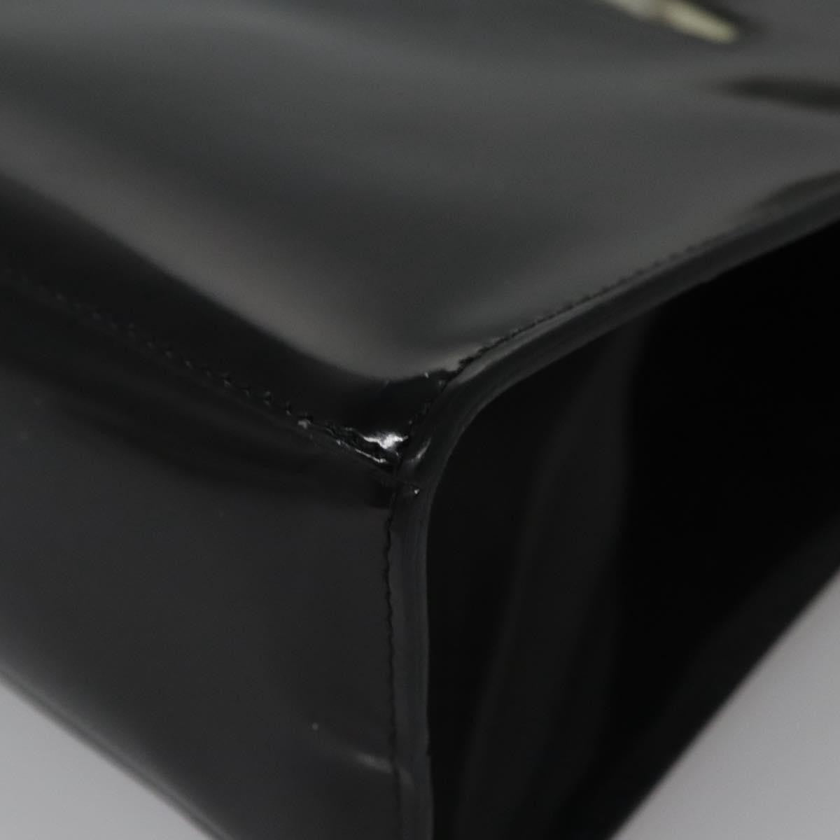 Salvatore Ferragamo Shopper Tote Patent Leather, BLACK, LEATHER, Tote bag