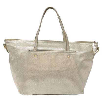 Salvatore Ferragamo Vintage Zip Tote Leather, GOLD, LEATHER, Tote bag