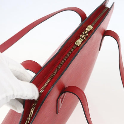 Louis Vuitton Lussac Handbag Epi Leather, RED, LEATHER, Shoulder bag
