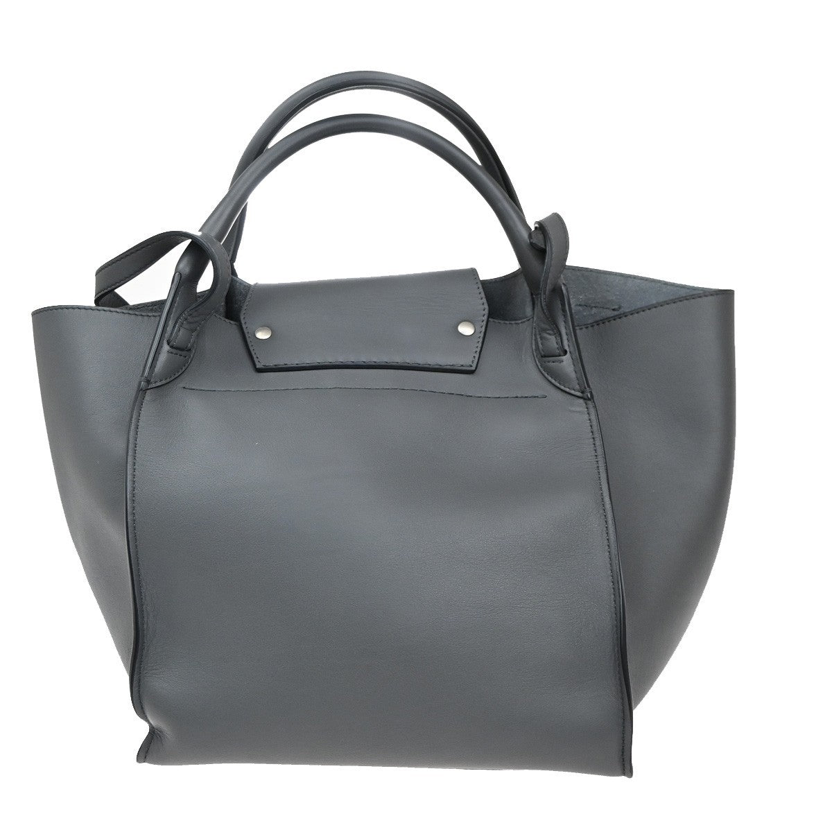 Celine Big Bag Smooth Leather, Gray, Leather, Handbag