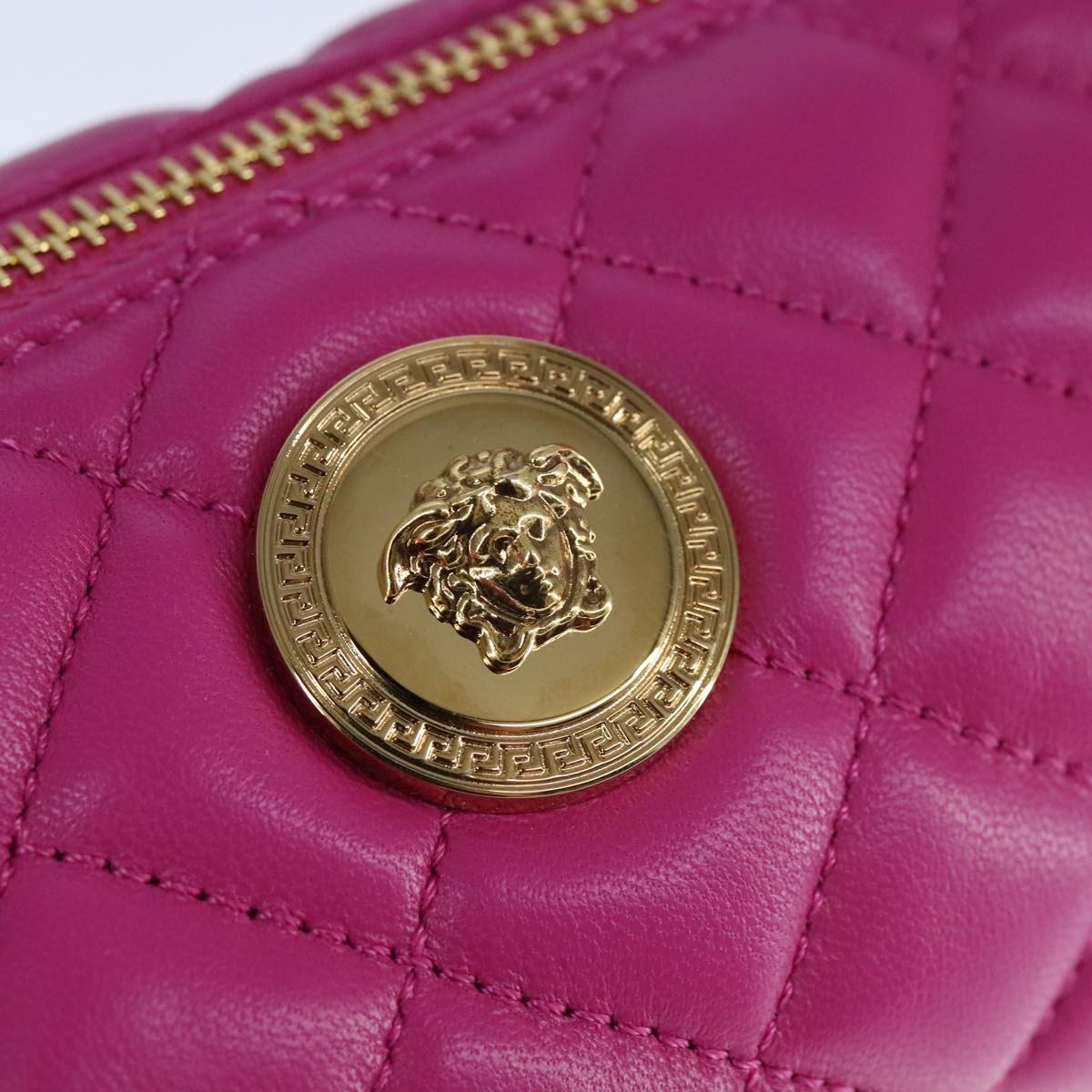 Versace Medusa Shoulder Bag Leather, PINK, LEATHER, Shoulder bag