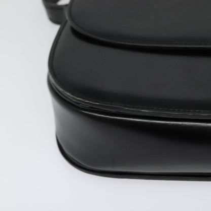 Celine Shoulder Bag Leather, BLACK, LEATHER, Shoulder bag