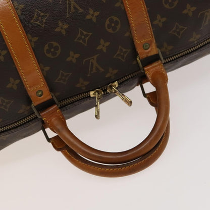 Louis Vuitton Keepall Bag Monogram Canvas, BROWN, CANVAS, Travel bag