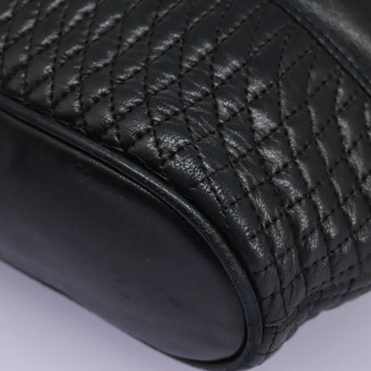 Bally Vintage Handbag Quilted Leather, Black, Leather, Handbag