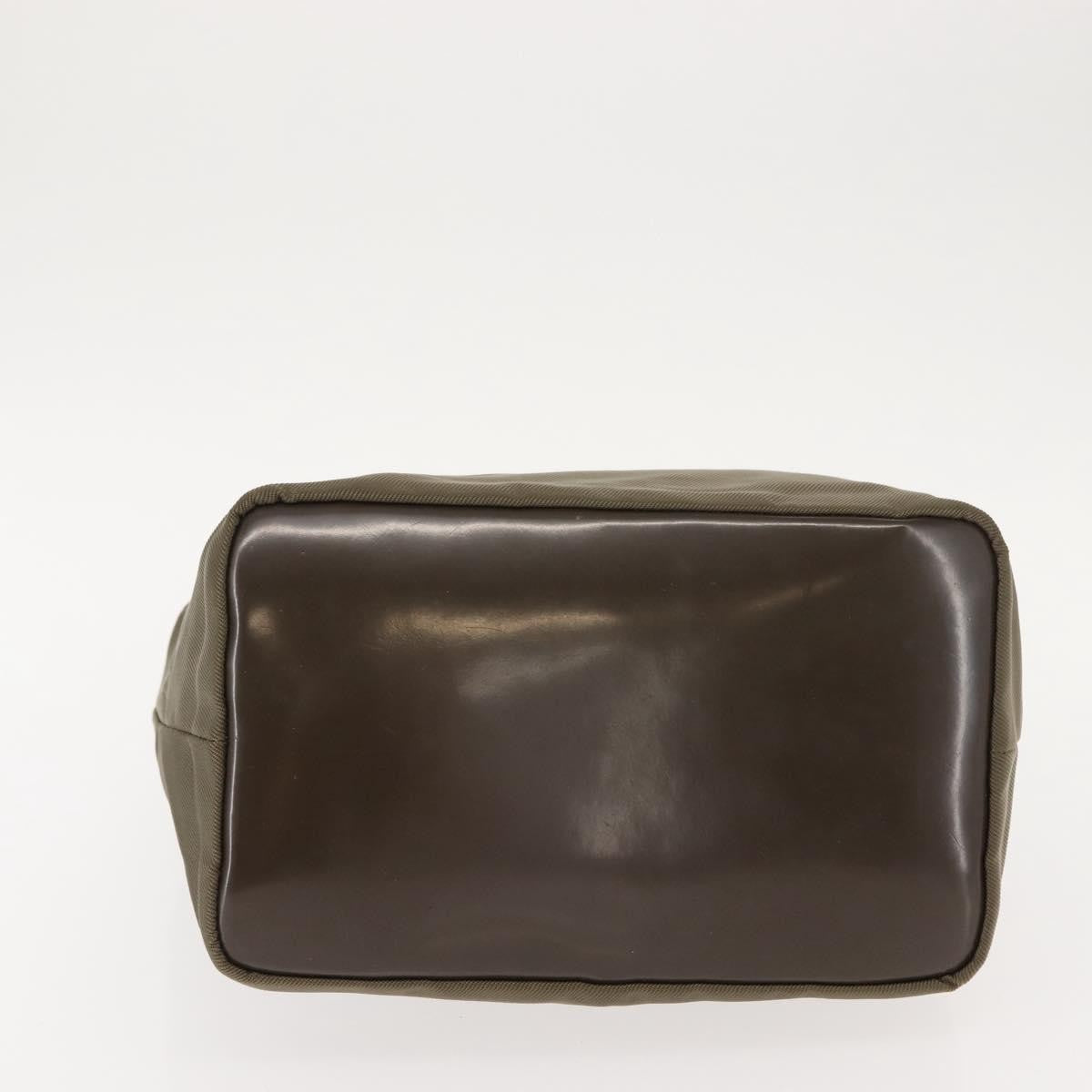 Gucci Vintage Bamboo Handle Bag Nylon, KHAKI, NYLON, Handbag