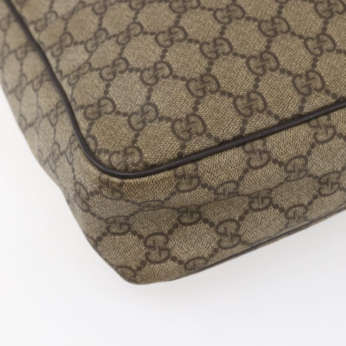 Gucci Front Zip Messenger GG Coated Canvas, BROWN, CANVAS, Shoulder bag