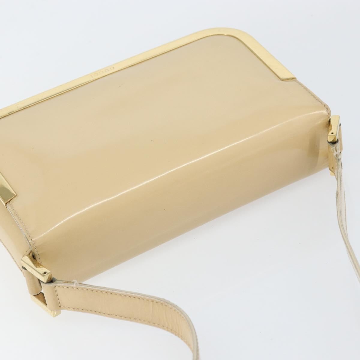 Gucci Vintage Shoulder Bag Patent leather, BEIGE, PATENT_LEATHER, Shoulder bag