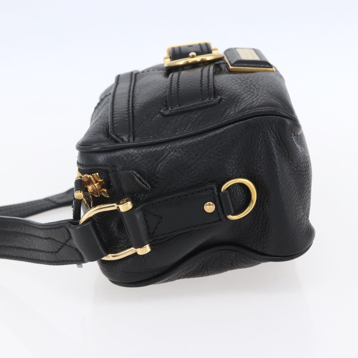 Burberry Vintage Shoulder Bag Leather, BLACK, LEATHER, Shoulder bag