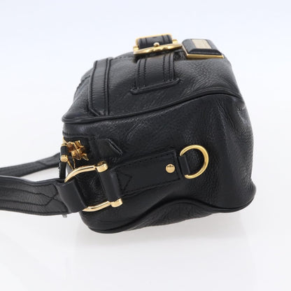 Burberry Vintage Shoulder Bag Leather, BLACK, LEATHER, Shoulder bag