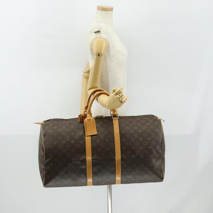 Louis Vuitton Keepall Bag Monogram Canvas, BROWN, CANVAS, Travel bag