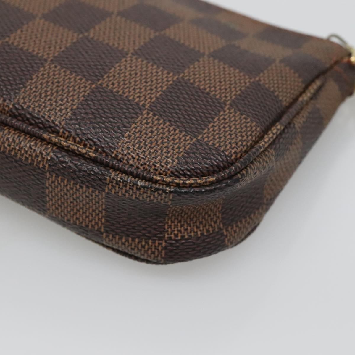 Louis Vuitton Pochette Accessoires Damier, BROWN, CANVAS, Clutche & pouche