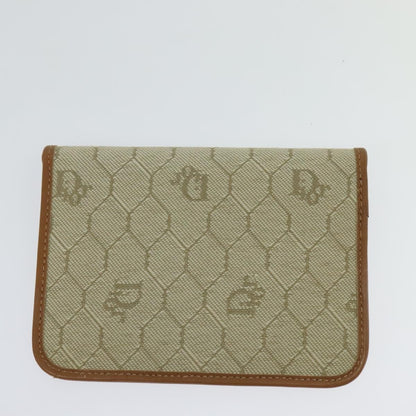 Christian Dior Vintage Honeycomb Shoulder Bag Canvas, BEIGE, CANVAS, Shoulder bag