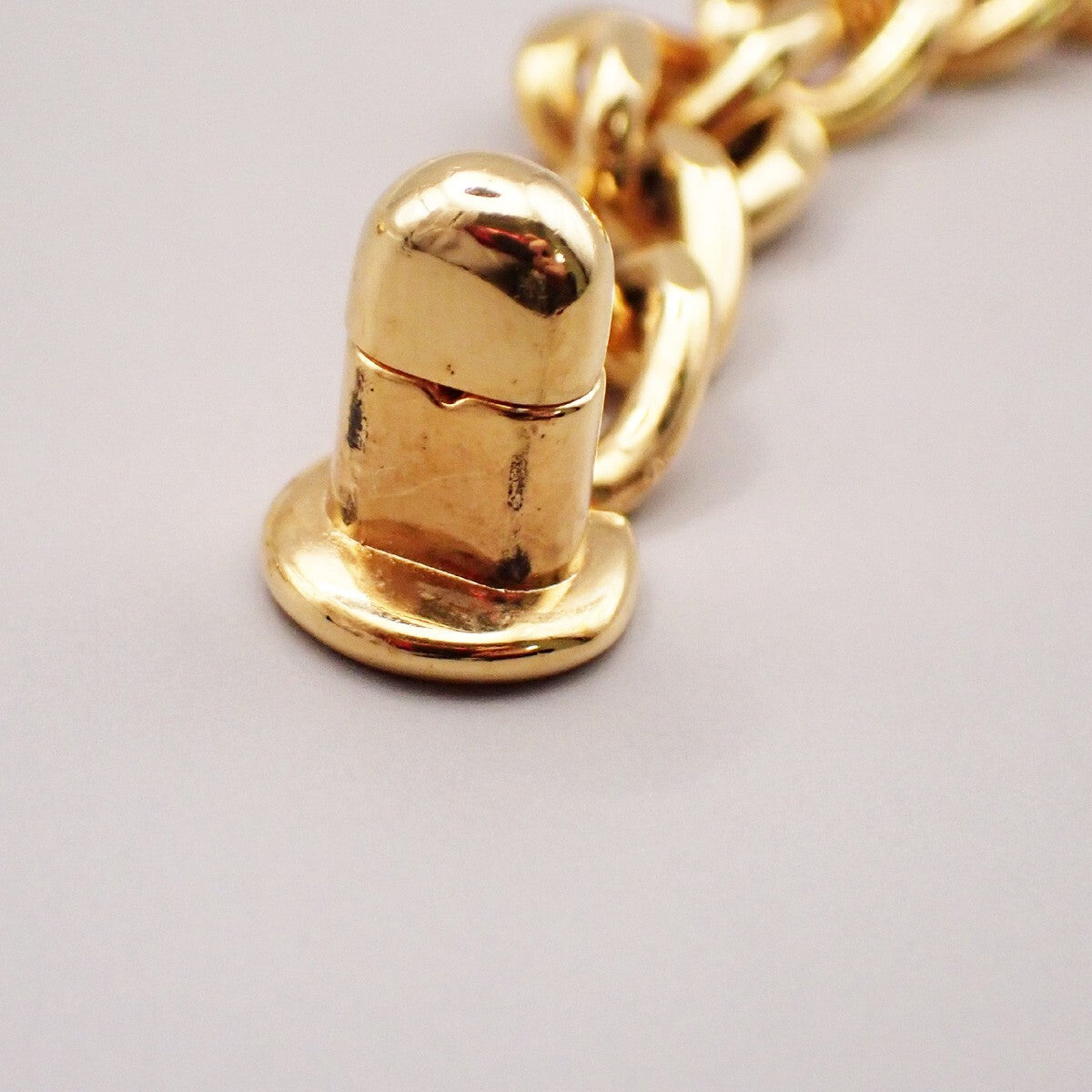 Chanel Vintage Turnlock Reissue Chain Necklace Metal, GOLD, GOLD_PLATED, Necklace