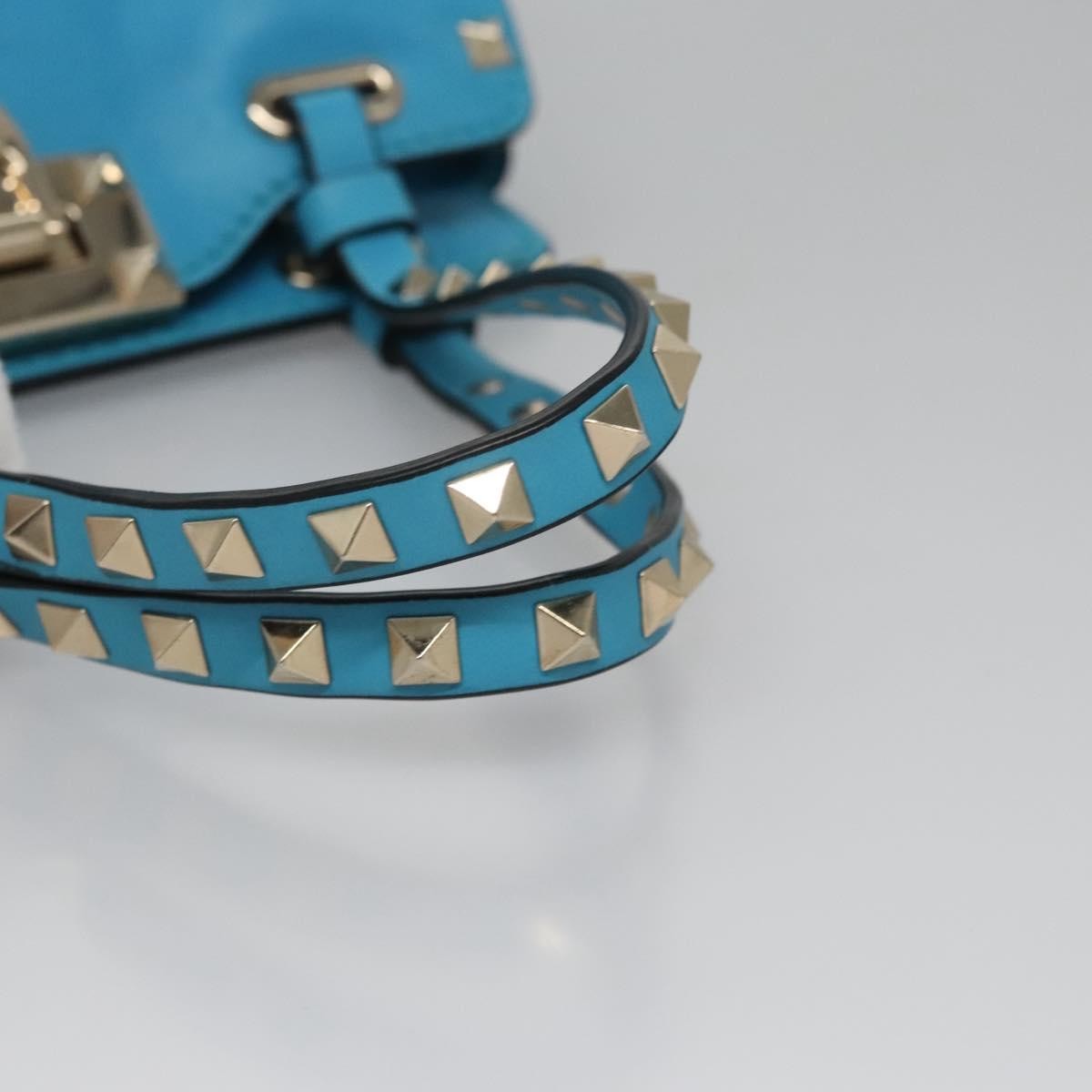 Valentino Garavani Rockstud Tote Soft Leather, BLUE, LEATHER, Tote bag