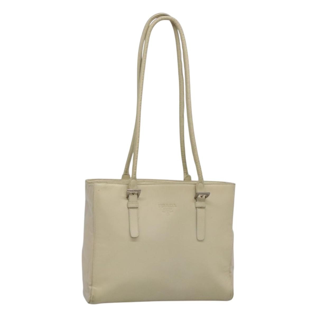 Prada Vintage Shoulder Bag Tessuto, BEIGE, NYLON, Shoulder bag