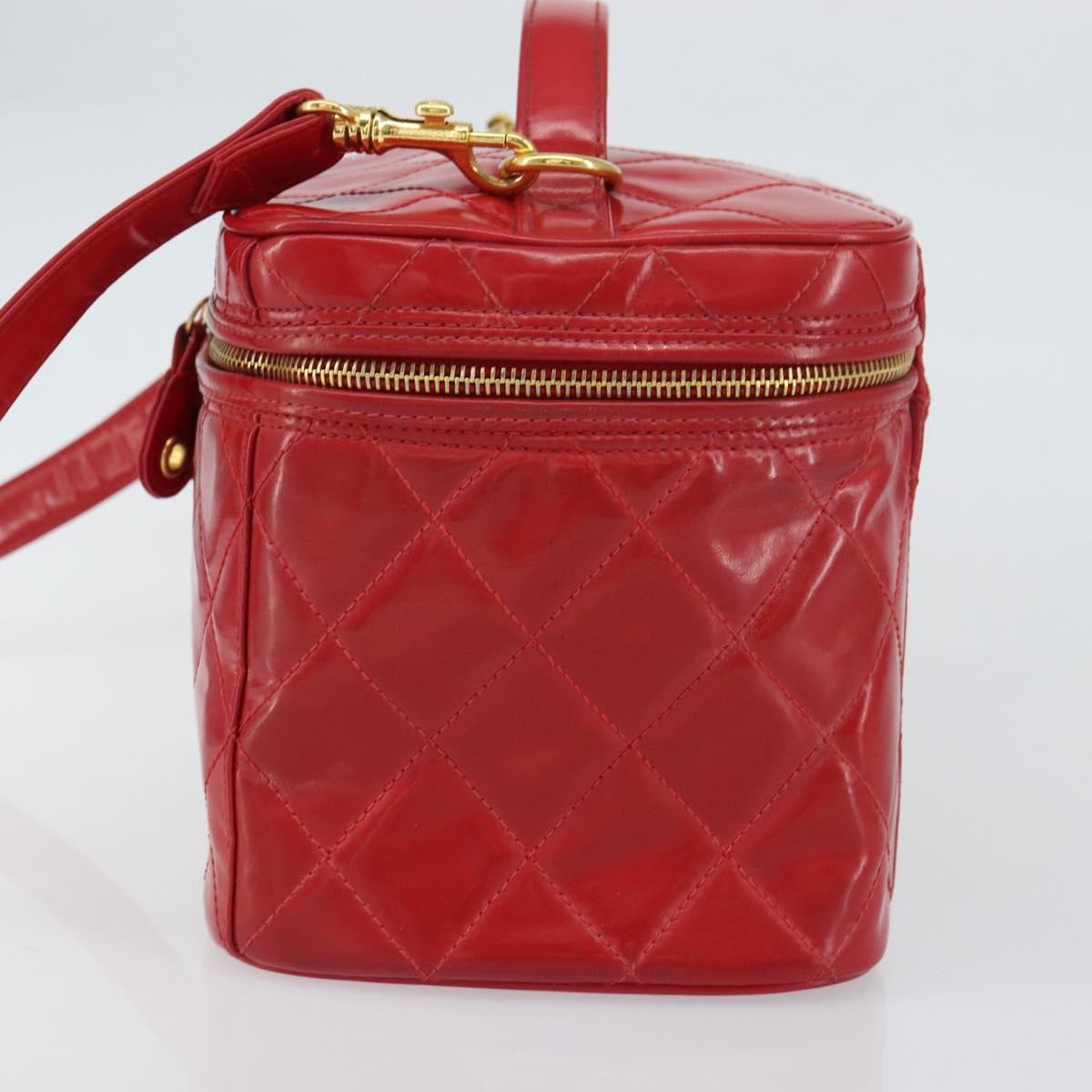 Chanel Vintage Vanity Case Patent, RED, PATENT_LEATHER, Handbag