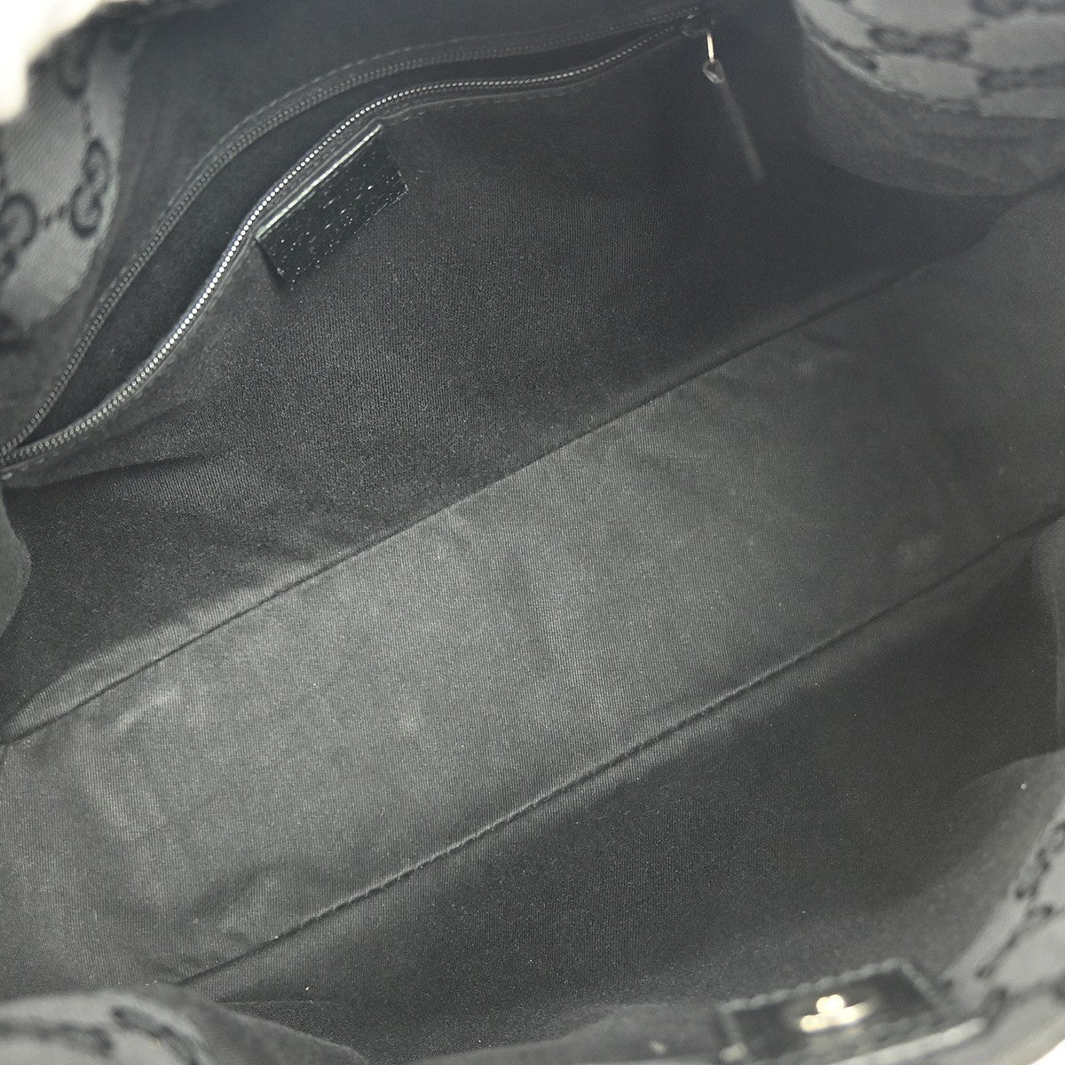 Gucci Vintage tote Leather, BLACK, CANVAS, Tote bag