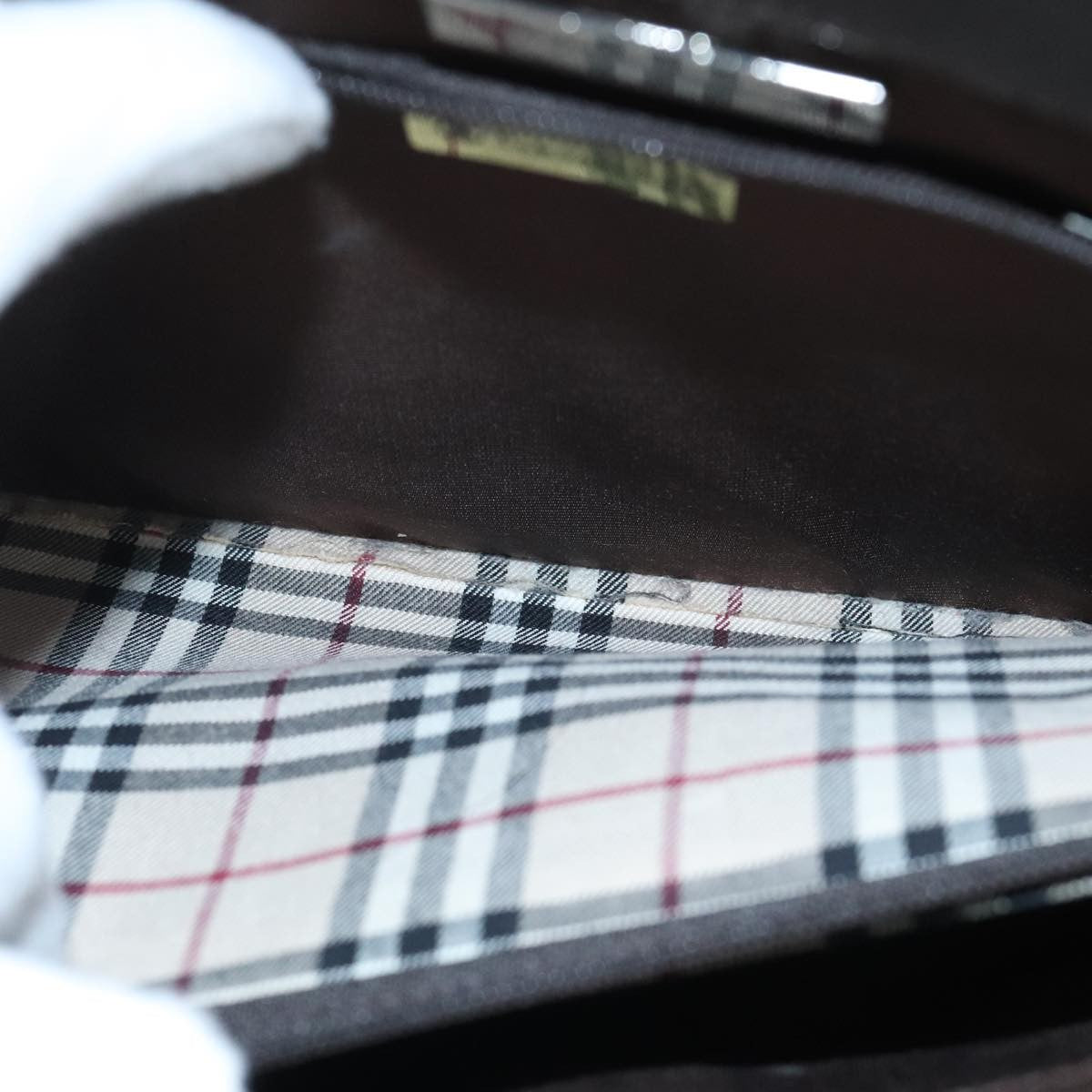 Burberry Vintage Handbag Leather, BROWN, LEATHER, Handbag