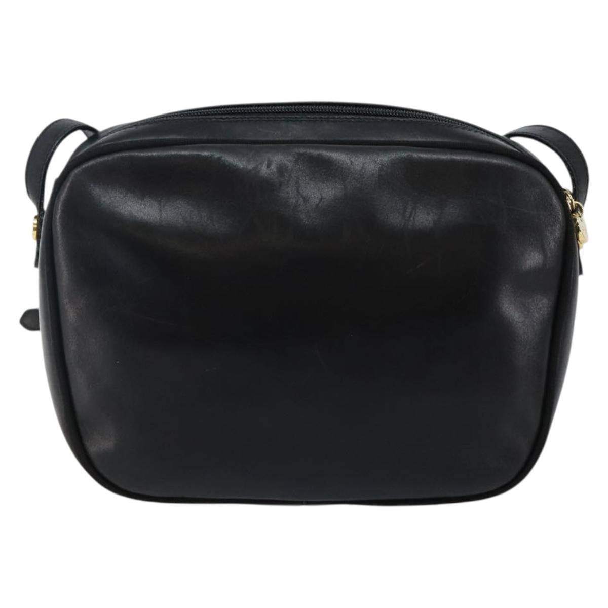 Salvatore Ferragamo Vala Shoulder Bag Leather, BLACK, LEATHER, Shoulder bag
