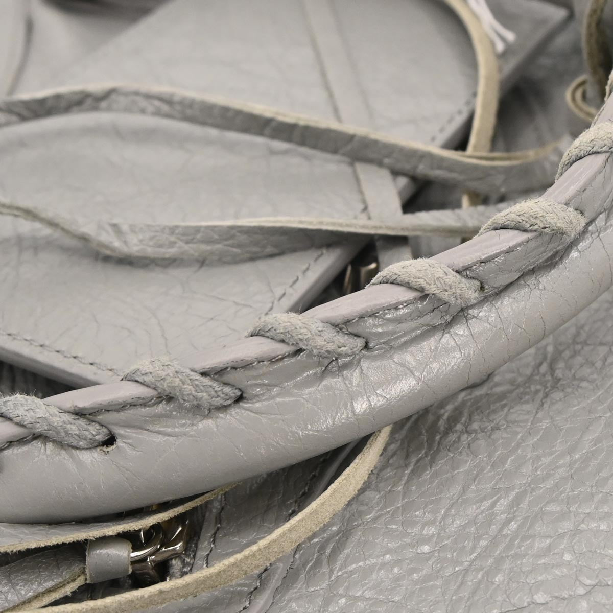 Balenciaga City Classic Studs Bag Leather, GRAY, LEATHER, Handbag