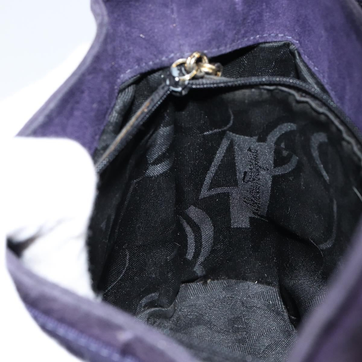 Salvatore Ferragamo Vara Bow Top Handle Bucket Bag Suede, PURPLE, SUEDE, Handbag