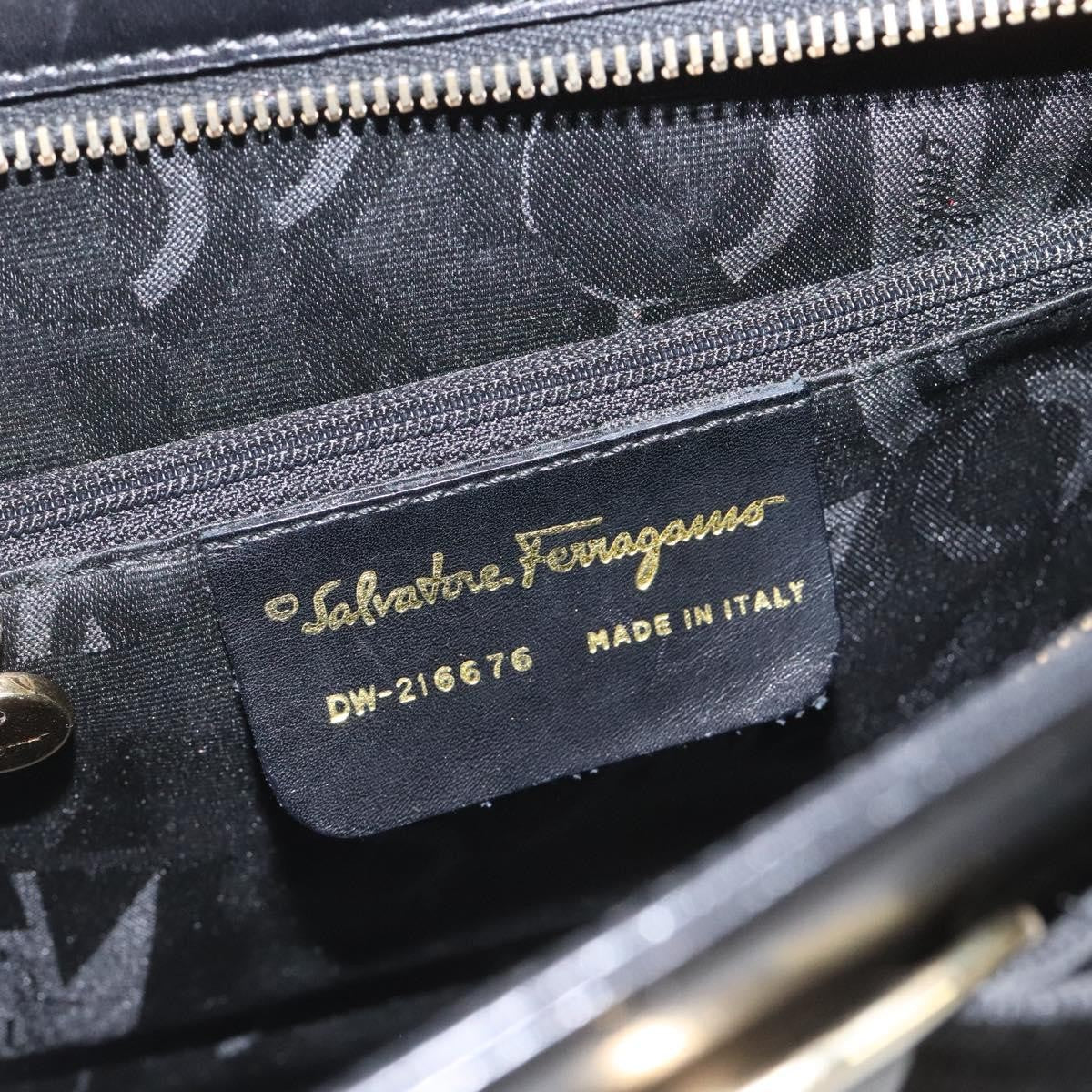 Salvatore Ferragamo Vara shoulder Bag Leather, BLACK, LEATHER, Shoulder bag