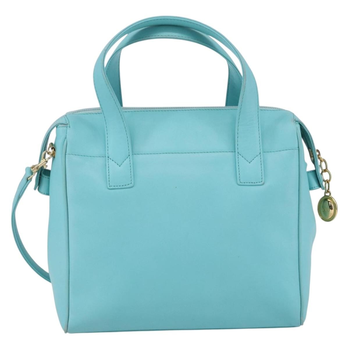 Christian Dior Vintage Handbag Leather, BLUE, LEATHER, Handbag