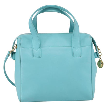 Christian Dior Vintage Handbag Leather, BLUE, LEATHER, Handbag