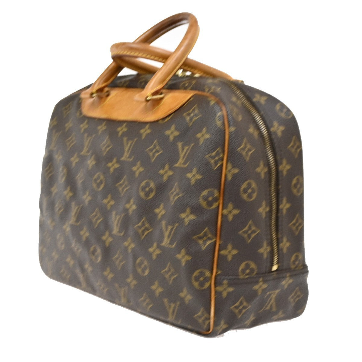 Louis Vuitton Deauville Handbag Monogram Canvas, BROWN, CANVAS, Handbag