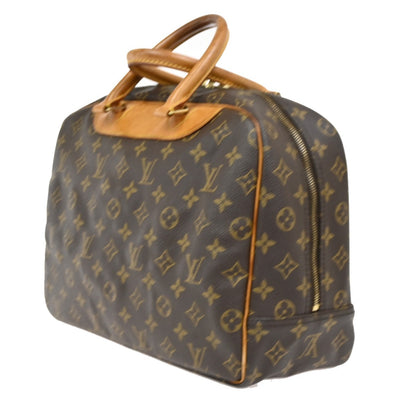 Louis Vuitton Deauville Handbag Monogram Canvas, BROWN, CANVAS, Handbag