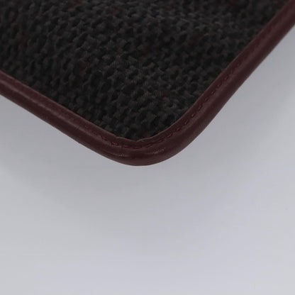 Saint Laurent Zipped Pouch Canvas, GRAY, PVC, Clutche & pouche