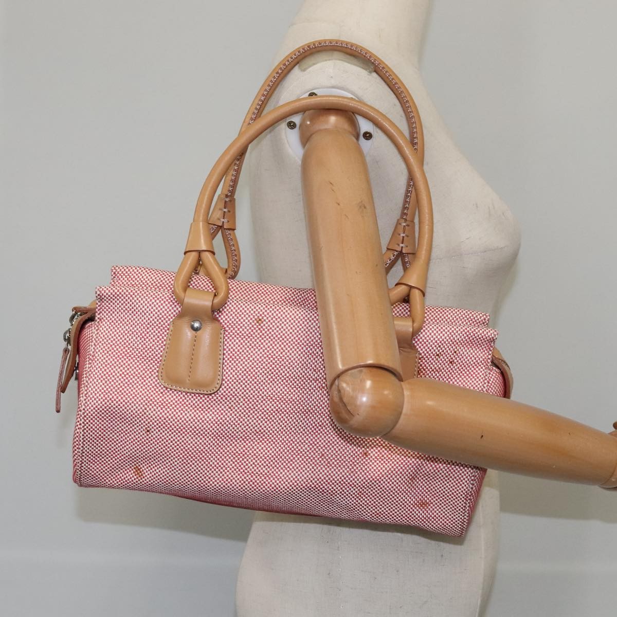 Burberry Vintage Handbag Canvas, RED, CANVAS, Handbag