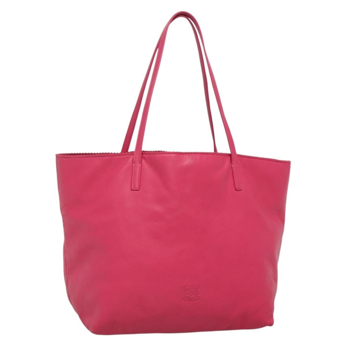 Loewe Anagram Tote Leather, PINK, LEATHER, Tote bag