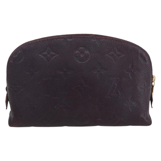 Louis Vuitton Cosmetic Pouch Monogram Empreinte Leather, BURGUNDY, LEATHER, Clutche & pouche