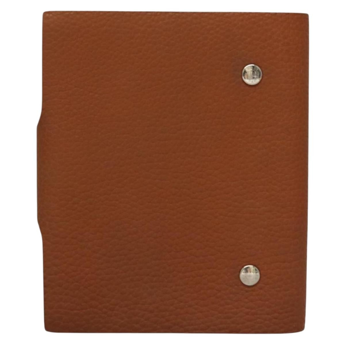 Hermes Ulysse Agenda Cover Leather, BROWN, LEATHER, Clutche & pouche