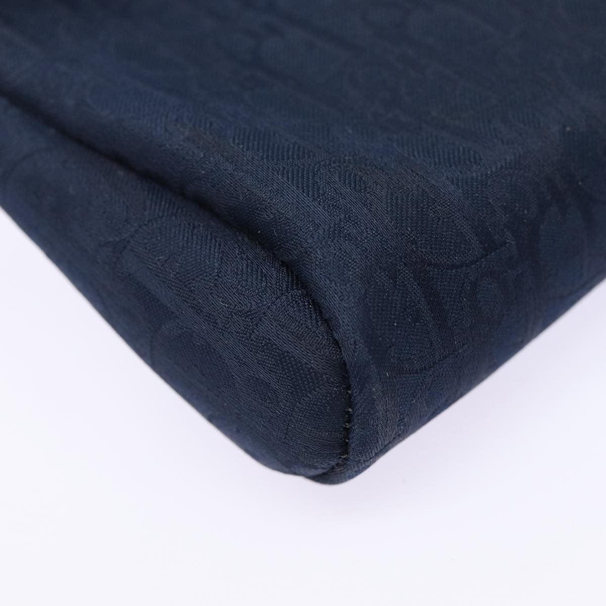 Christian Dior Vintage Trotter Pouch Diorissimo Canvas, NAVY, CANVAS, Clutche & pouche