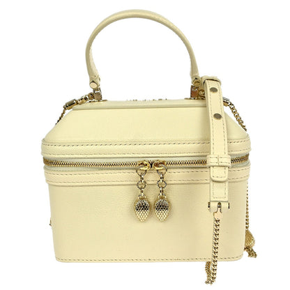 Bvlgari Forever Serpenti Vanity Bag Leather, BEIGE, LEATHER, Handbag