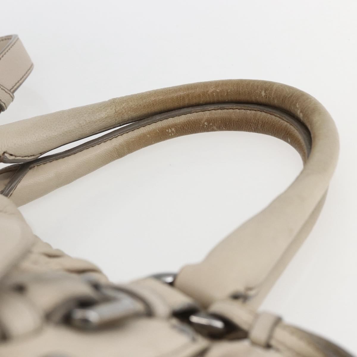 Prada Gaufre Convertible Tote Nappa Leather, BEIGE, LEATHER, Handbag