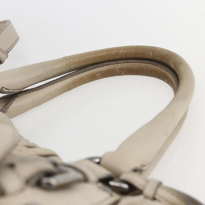 Prada Gaufre Convertible Tote Nappa Leather, BEIGE, LEATHER, Handbag