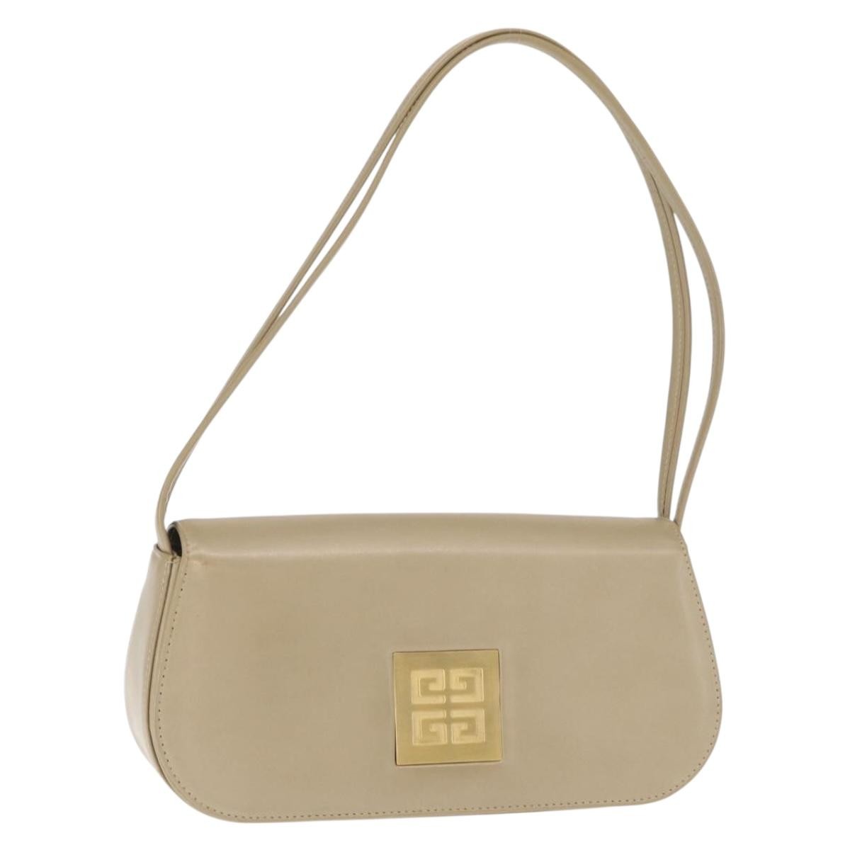 Givenchy Vintage Handbag Leather, BEIGE, LEATHER, Handbag