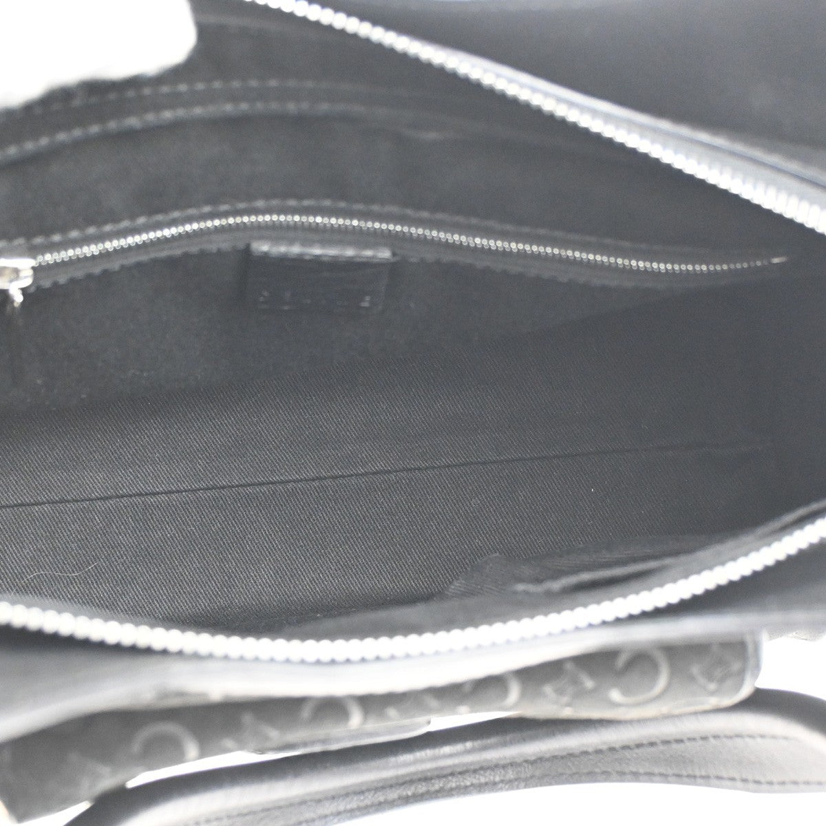 Celine C Macadam Handbag Suede, BLACK, SUEDE, Shoulder bag