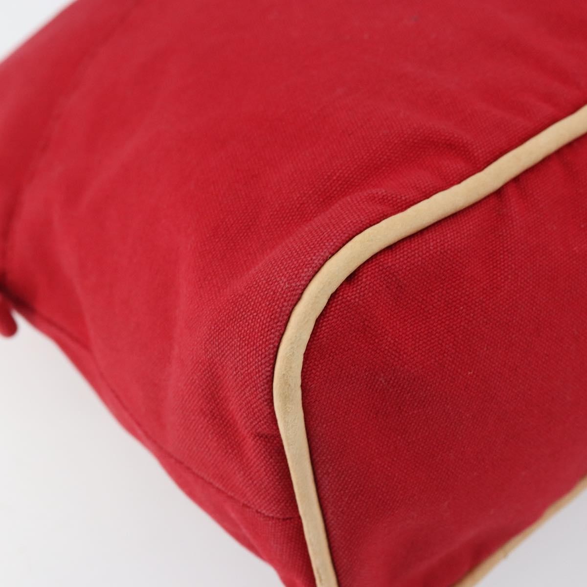 Hermes Bolide Travel Pouch Canvas, RED, CANVAS, Clutche & pouche