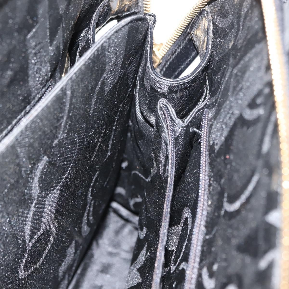 Salvatore Ferragamo Gancini Tote Patent leather, BLACK, PATENT_LEATHER, Tote bag