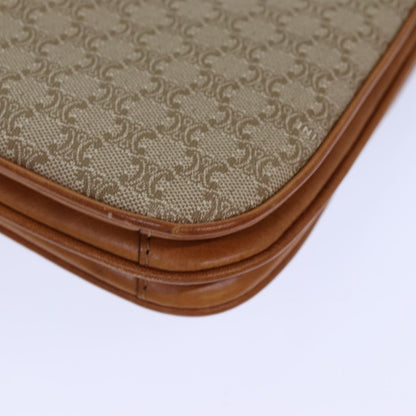 Celine Macadam Shoulder Bag Canvas, BEIGE, CANVAS, Shoulder bag